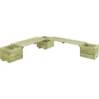 Prolenta Maison Exclusive - Banc de jardin avec jardinières, en bois de pin traité