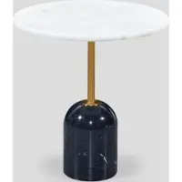 AEA Table basse blanche et noire Table à café Designer Salon Meubles Tables