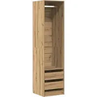 Syfax Garde-robe chêne artisanal 50x50x200 cm bois d'ingénierie