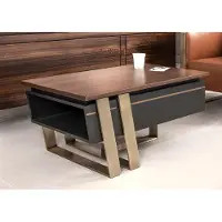 Xl Moebel Gmbh Table Bois Table basse Design Moderne Beige Tables Bureau Marron Aménagement Nouveau