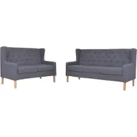 Prolenta Maison Exclusive - Ensemble de canapés 2 pcs tissu gris