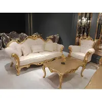 AEA Canapé 3+3 places Chesterfield Canapé de luxe 2 pièces Garniture de canapé Classique Meuble Nouveau