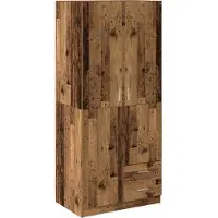 Syfax Garde-robe vieux bois 80x52x180 cm bois d'ingénierie