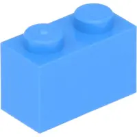 LEGO 50 pièces 3004 Brick 1x2 Part Basic Bricks 50 Middle Blue