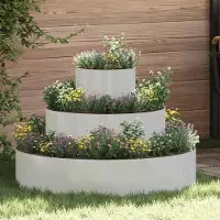 Prolenta Maison Exclusive - Jardinière d'extérieur argentée 90 x 90 x 20 cm en acier inoxydable