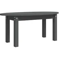 Syfax Table basse Gris 80x40x35 cm Bois massif de pin
