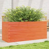 Prolenta Maison Exclusive - Jardinière cire marron 110x40x46 cm bois de pin massif