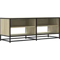 Syfax Meuble TV chêne sonoma 120,5x40x46cm bois d'ingénierie et métal