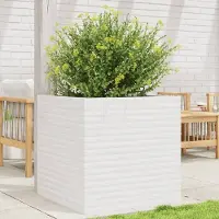 Prolenta Maison Exclusive - Jardinière blanc 70x70x68,5 cm bois de pin massif