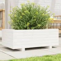 Prolenta Maison Exclusive - Bac à plantes blanc 70x40x26,5 cm Bois massif de pin