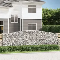Prolenta Maison Exclusive - Paniers à gabions arqués 9 pcs 400x50x120/140 cm Fer galvanisé