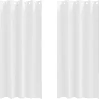 vidaXL Rideaux occultants avec anneaux 2 pcs blanc pur 260 x 140 cm