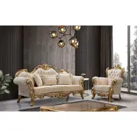 AEA Ensemble de canapés Canapé 3+1 sièges Groupe Garnitures Fauteuils Meubles classiques