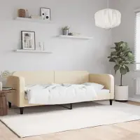 Prolenta Lit de jour exclusif, couleur crème, 80x200 cm, revêtement en tissu
