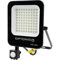 Silamp Projecteur LED 50W Détecteur de Mouvement Crépusculaire Extra Plat IP65 NOIR - Blanc Neutre 4000K - 5500K
