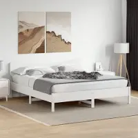 Prolenta Maison Exclusive - Cadre de lit sans matelas blanc 160x200 cm bois de pin massif