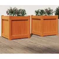 Prolenta Maison Exclusive - 2 bacs à plantes brun cire, bois massif de pin