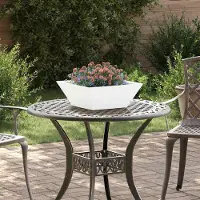 Prolenta Maison Exclusive - Ensemble de 5 pots de jardin, blanc, 40 x 40 x 15 cm