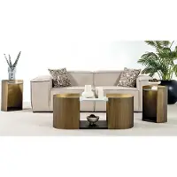 AEA Set de table basse stylée et de deux tables d'appoint fonctionnelles