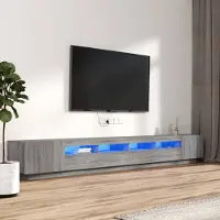 Prolenta Maison Exclusive - Ensemble de meubles TV avec lumières LED 3 pcs Sonoma gris