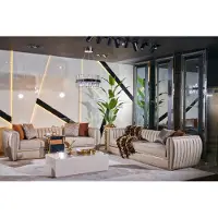 AEA Tables basses de salon Design Table Bois Beige Style Moderne Luxe Tables