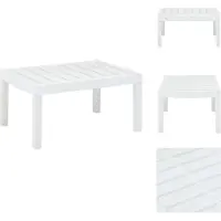 vidaXL Table de jardin blanche 78x55x38 cm plastique - Tables de jardin