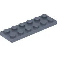 LEGO 2x6 plaque 3795 - 250 pièces gris bleuté foncé