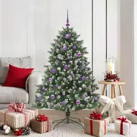 vidaXL Meubles haut de gamme Arbre de Noël artificiel avec 150 LED Vert 105 x 105 x 150 cm - 6549208