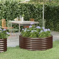 Prolenta Maison Exclusive - Lit surélevé de jardin Acier galvanisé marron