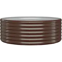 Syfax Lit surélevé de jardin Acier galvanisé marron