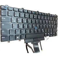 T-ProTek Clavier allemand avec Trackpoint, rétroéclairé, compatible avec DELL Latitude 14 (E5470-GP2HP)