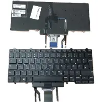 T-ProTek Clavier allemand avec pavé tactile, rétroéclairé, compatible avec DELL Latitude 14 (E7470-3K0DN)
