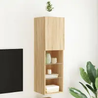 Prolenta Maison Exclusive - Meuble TV avec éclairage LED Chêne Sonoma 30,5x30x102 cm