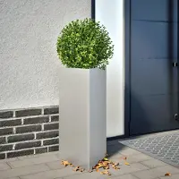Prolenta Maison Exclusive - Lot de 2 bacs à plantes triangulaires 40 x 34,5 x 75 cm en acier galvanisé