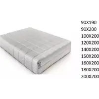 Xl Moebel Gmbh Matelas de haute qualité 25cm King Size Matelas épaisseur extrême 200x200cm