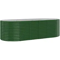 Syfax Lit surélevé de jardin Acier galvanisé 249x100x68cm Vert
