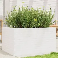 Prolenta Maison Exclusive - Bac à plantes blanc 90x60x45,5 cm Bois massif Pin