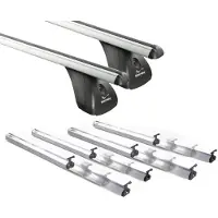 VDP Barres de toit en aluminium Fix&Slide Duo compatibles avec Fiat Ulysse (hayon 5 portes) 02-10