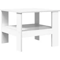 Syfax Table basse Blanc 57 x 55 x 45 cm Bois d'ingénierie