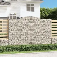 Prolenta Maison Exclusive - Paniers à gabions arqués 4 pcs 300x50x200/220 cm fer galvanisé