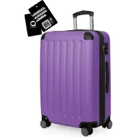 Hauptstadtkoffer Spree - Valise 65 cm extensible + étiquette bagage numérique, valise à coque rigide Hardcase Luggage ABS -TSA - 74 L, violet