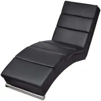 Prolenta Maison Exclusive - Chaise longue en similicuir noir
