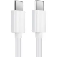 Cellonic Câble USB C Type C vers USB C Type C 3.1 Gen 1 transfert de données 3A (PD 60W) et charge - 1m blanc PVC data communication