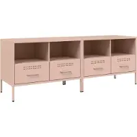 Syfax Meubles TV 2 pcs rose 68x39x50,5 cm acier