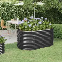 Prolenta Maison Exclusive - Lit surélevé de jardin Acier galvanisé Anthracite