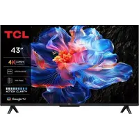 TCL TV LED, 43 pouces (109 cm), 4K UHD 3840x2160, HDR10+, Google TV, 43P6K, 3xHDMI 2.1, WiFi