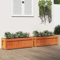Prolenta Maison Exclusive - 2 bacs à plantes brun cire, bois massif de pin
