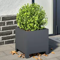 Prolenta Maison Exclusive - Bac à plantes anthracite 30x30x30 en acier