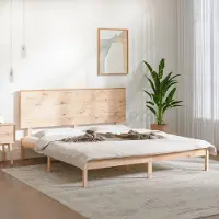 Prolenta Maison Exclusive - Cadre de lit sans matelas 150x200 cm bois massif