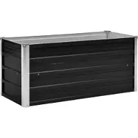 Syfax Lit surélevé de jardin Anthracite 100x40x45 cm Acier galvanisé